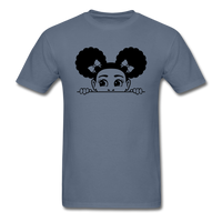 Afro Puffs Girl - denim