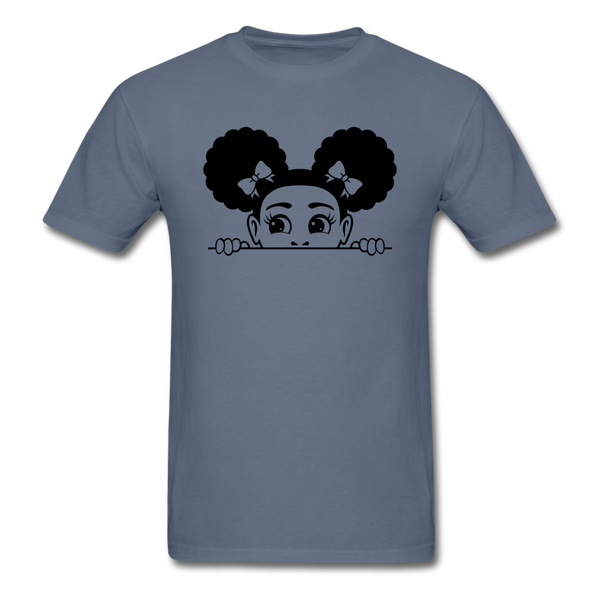 Afro Puffs Girl - denim