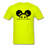 Afro Puffs Girl - safety green
