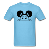 Afro Puffs Girl - aquatic blue