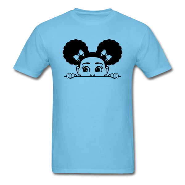 Afro Puffs Girl - aquatic blue