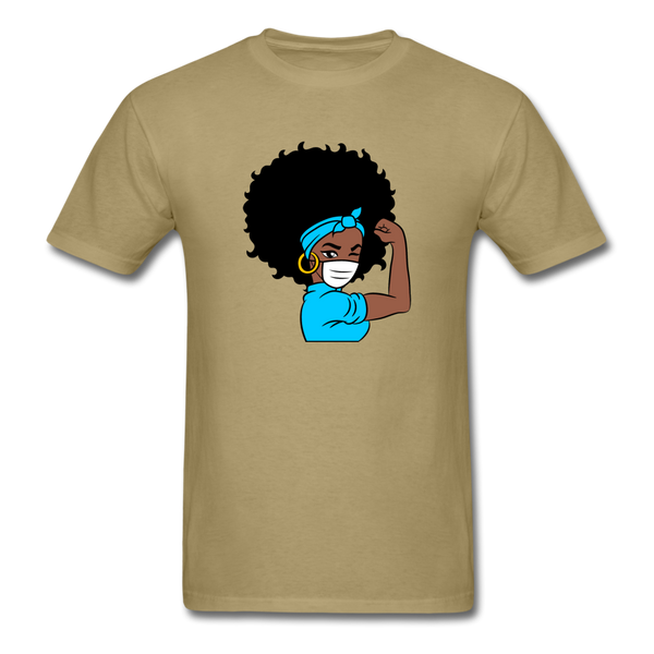 Afro Puff Nurse - khaki