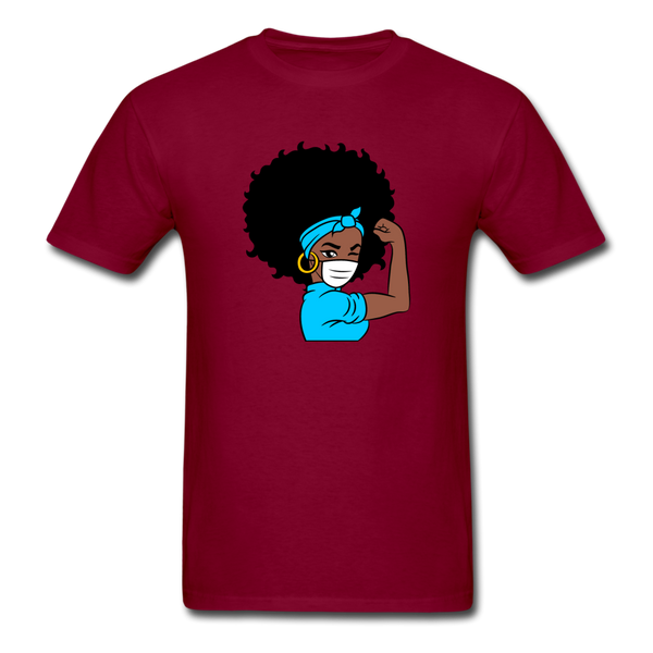 Afro Puff Nurse - burgundy