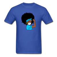 Afro Puff Nurse - royal blue
