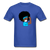 Afro Puff Nurse - royal blue