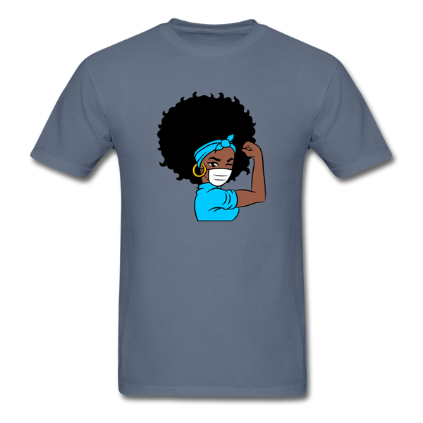 Afro Puff Nurse - denim