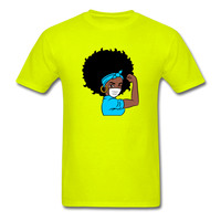 Afro Puff Nurse - safety green