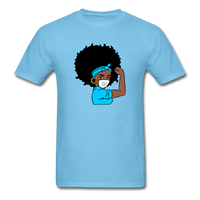 Afro Puff Nurse - aquatic blue