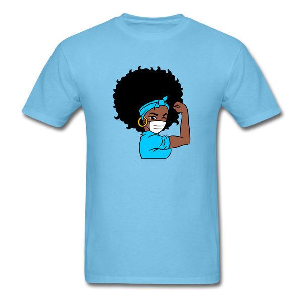 Afro Puff Nurse - aquatic blue