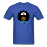 Afro Nurse - royal blue