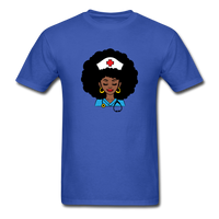 Afro Nurse - royal blue