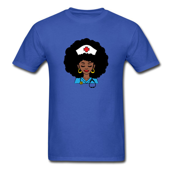 Afro Nurse - royal blue