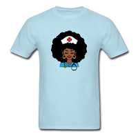 Afro Nurse - powder blue
