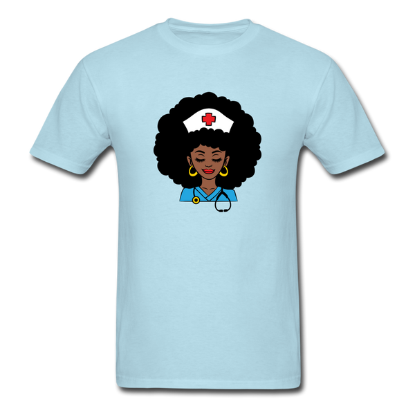 Afro Nurse - powder blue