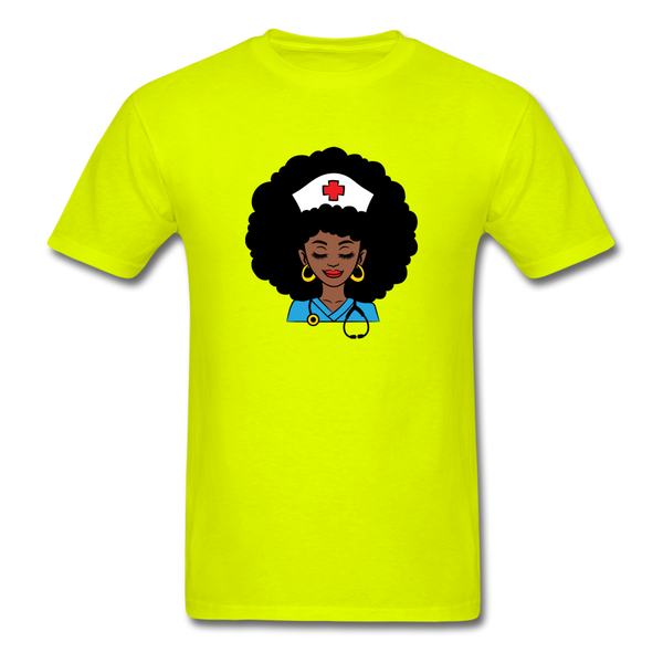 Afro Nurse - safety green