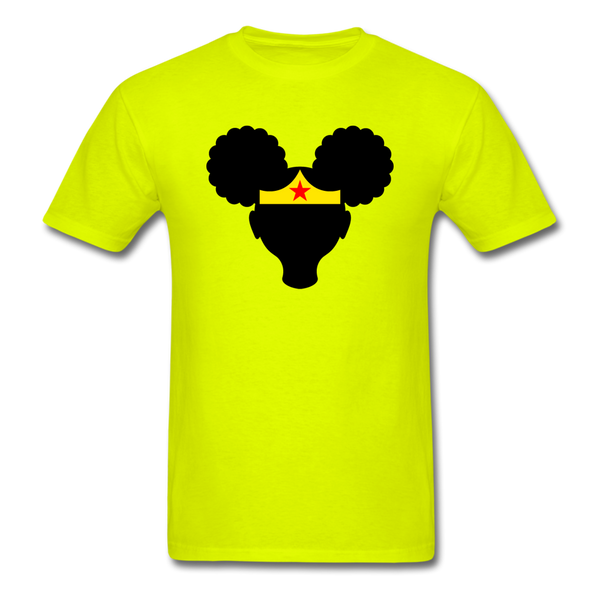 Afro Wonder Women Girl - safety green