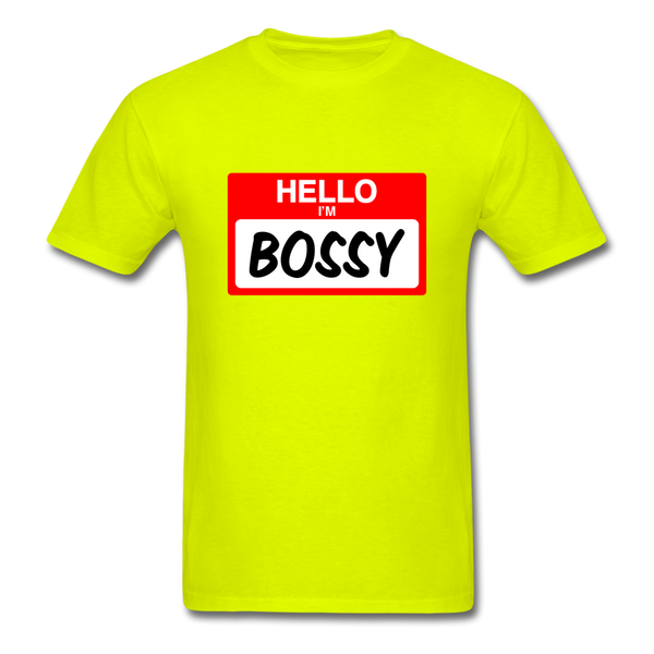 Hello Im Bossy - safety green