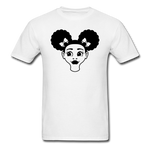 Afro Puff Girl Face - white