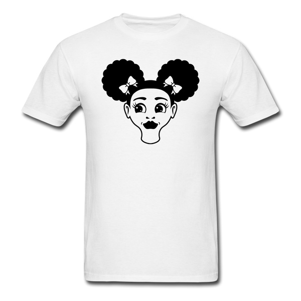 Afro Puff Girl Face - white