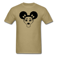 Afro Puff Girl Face - khaki