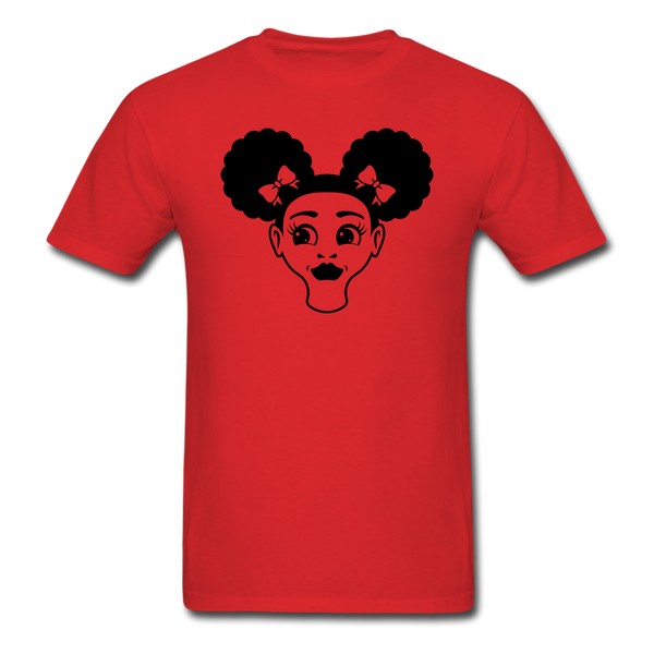 Afro Puff Girl Face - red