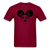 Afro Puff Girl Face - burgundy