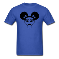 Afro Puff Girl Face - royal blue