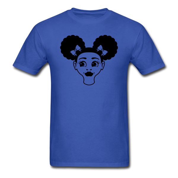 Afro Puff Girl Face - royal blue