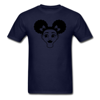 Afro Puff Girl Face - navy