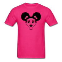 Afro Puff Girl Face - fuchsia