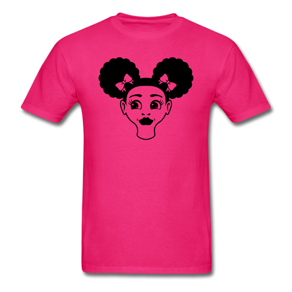 Afro Puff Girl Face - fuchsia