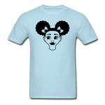 Afro Puff Girl Face - powder blue