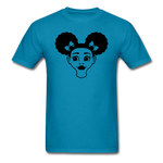 Afro Puff Girl Face - turquoise