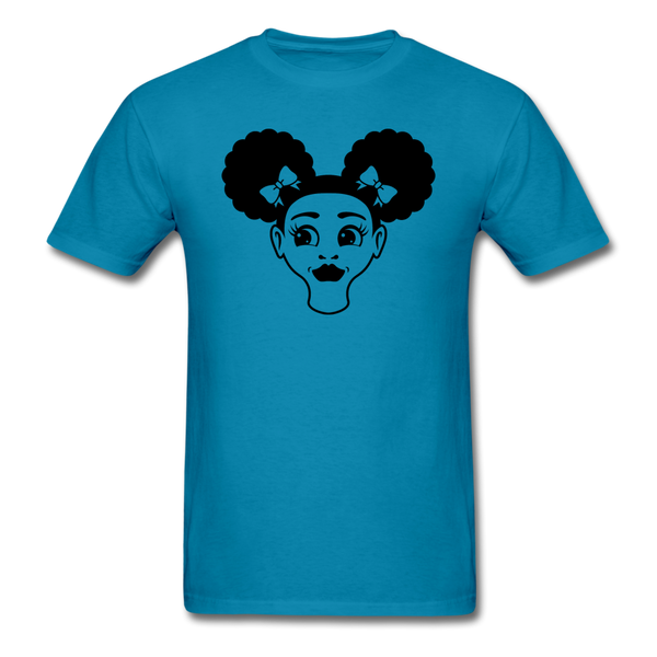 Afro Puff Girl Face - turquoise