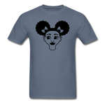 Afro Puff Girl Face - denim