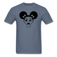 Afro Puff Girl Face - denim