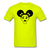 Afro Puff Girl Face - safety green