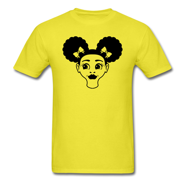 Afro Puff Girl Face - yellow