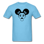 Afro Puff Girl Face - aquatic blue