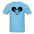 Afro Puff Girl Face - aquatic blue