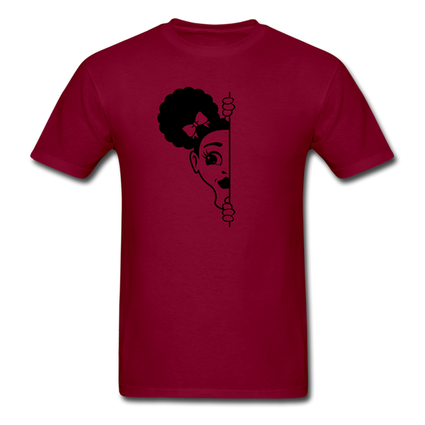 Afro Puff Girl - burgundy