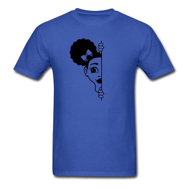 Afro Puff Girl - royal blue