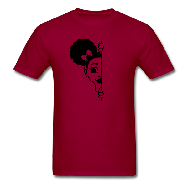 Afro Puff Girl - dark red