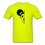 Afro Puff Girl - safety green