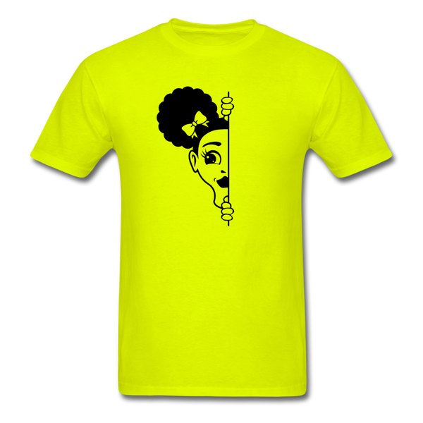 Afro Puff Girl - safety green