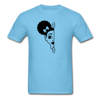 Afro Puff Girl - aquatic blue