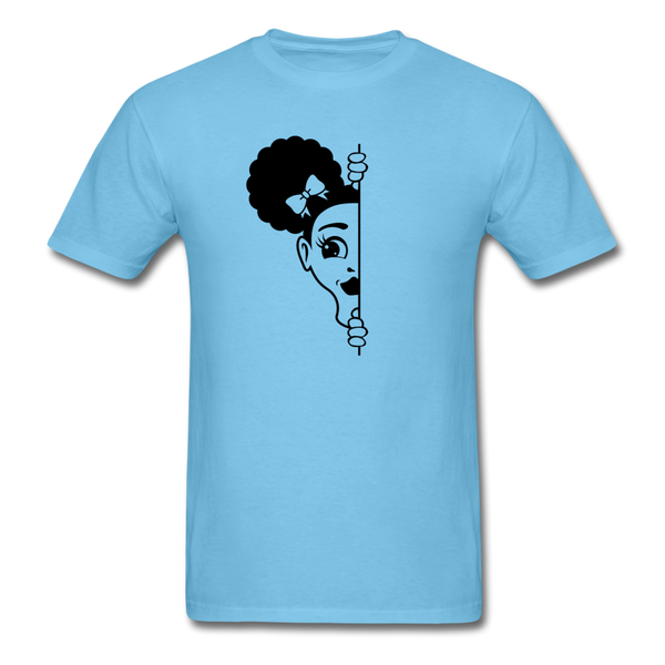 Afro Puff Girl - aquatic blue