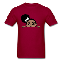 Puff Roses Girl - dark red