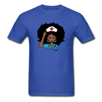 Afro Nurse - royal blue