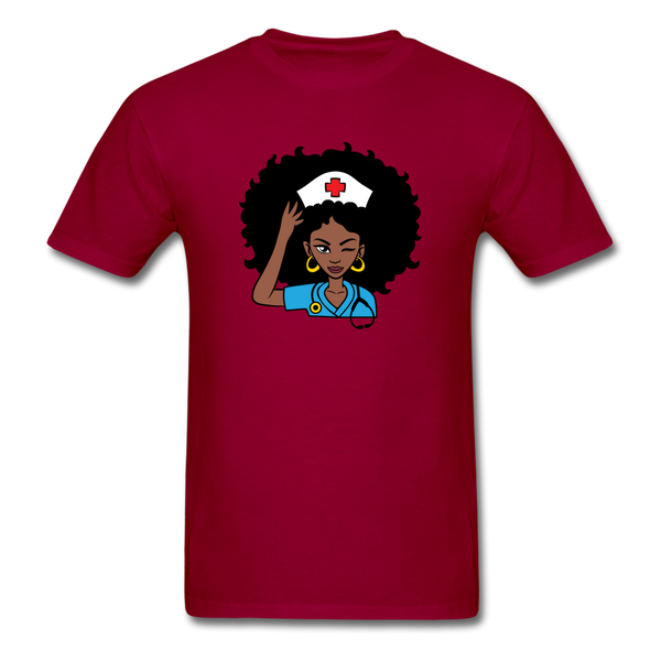 Afro Nurse - dark red